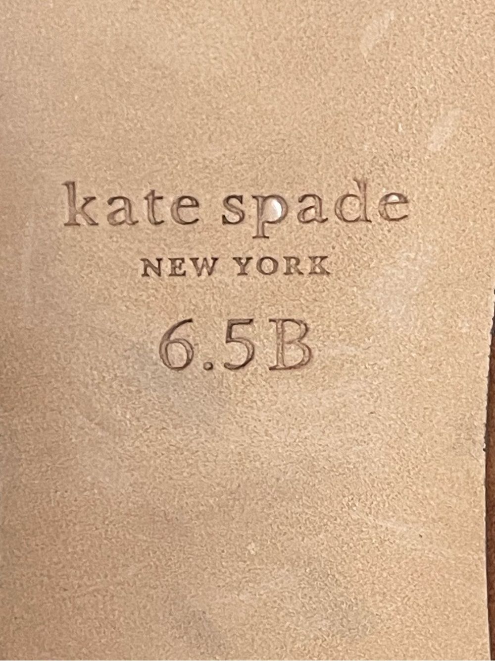 kate spade Tan Suede Pointed Slingback Flats with Bow - Picture 7 of 11